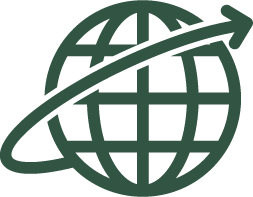 icono lineal comunicación internacional