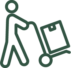 icono lineal gestion logistica